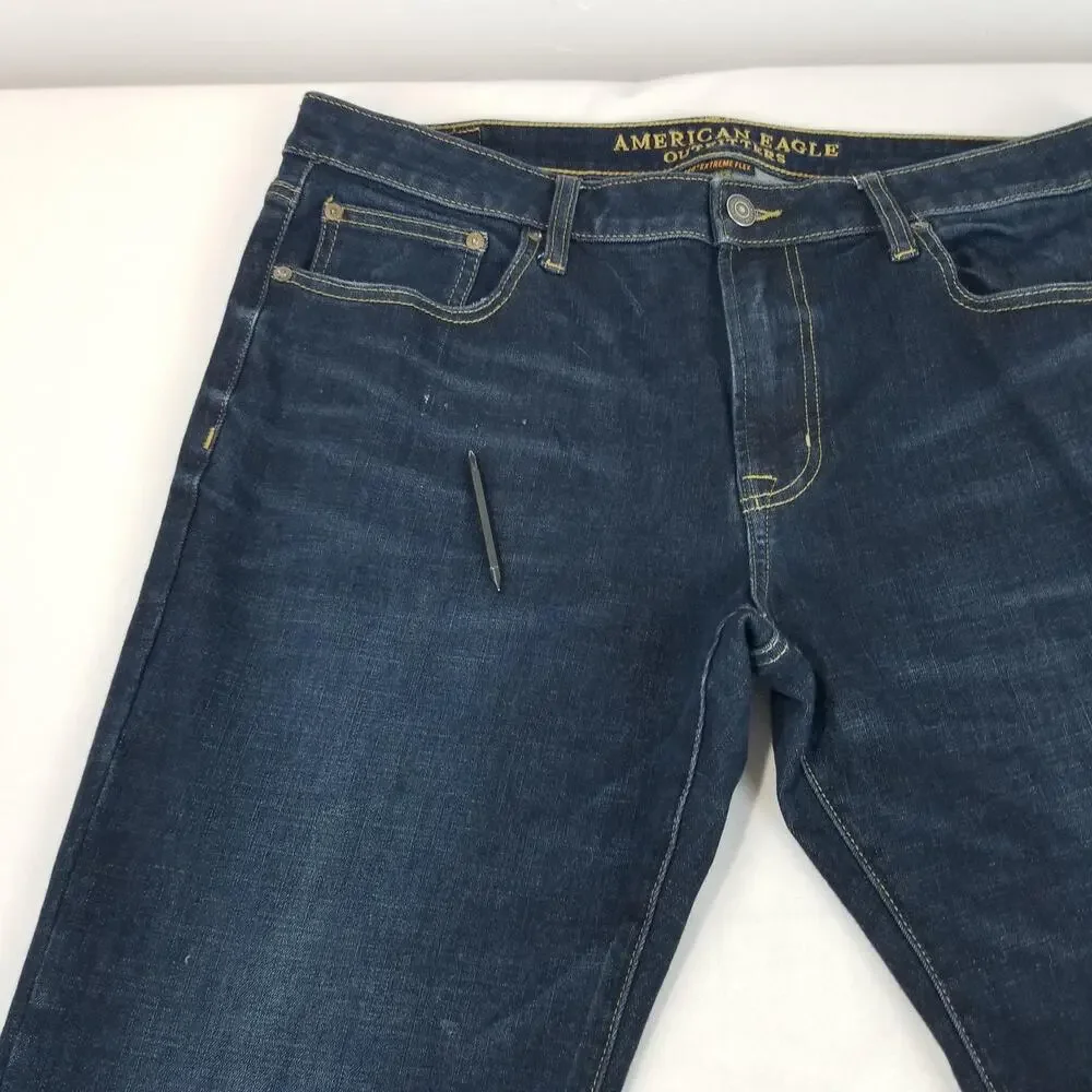 American Eagle Outfitters Jeans Mens 36x32 Blue Original Boot 360 Extreme Flex
